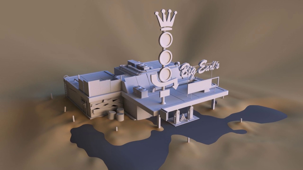 Overwatch Route 66 Gas Station Model