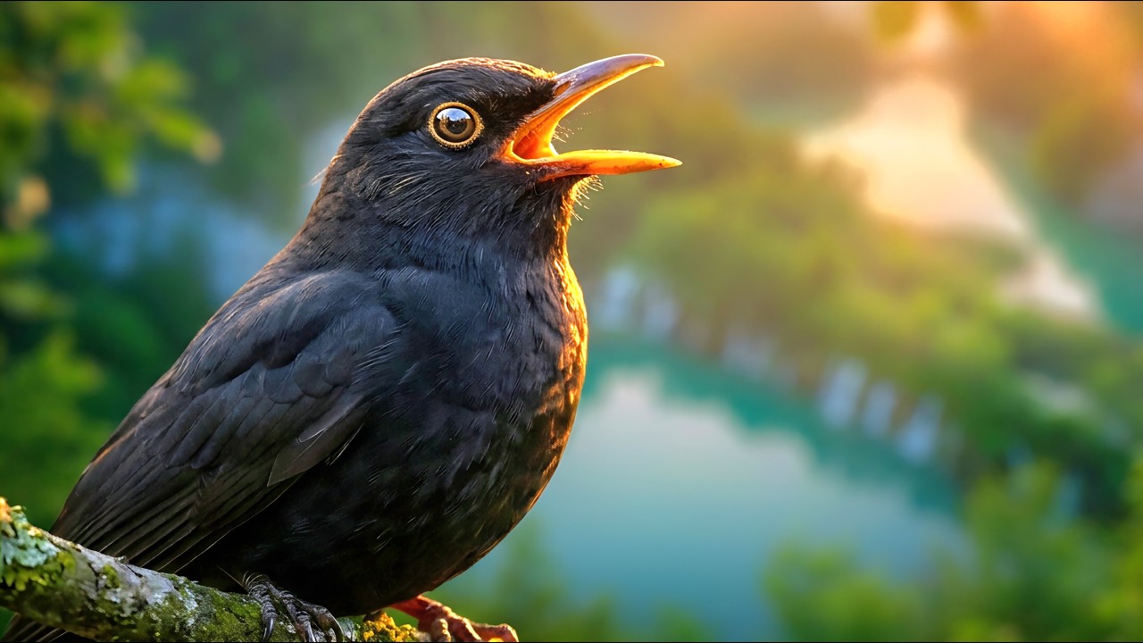 ブラックバードの歌声 🌞🇯🇵🌞 クロウタドリ（黒歌鳥、学名：Turdus