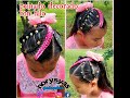 peinado decorado con hilo / peinado facil /peinado para niñas