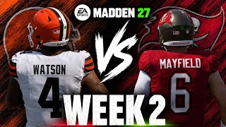 Browns vs Buccaneers Week 2 Simulation | Madden 27