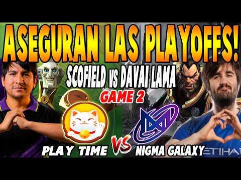PLAY TIME vs NIGMA GALAXY [GAME 2] BO2 - SCOFIELD, WITS vs SUMAIL - ESPORT WORLD CUP 2026 DOTA 2