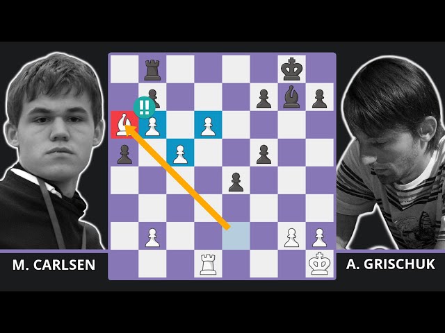 Sac the pawn win the game Magnus Carlsen vs Dina Belenkaya chess