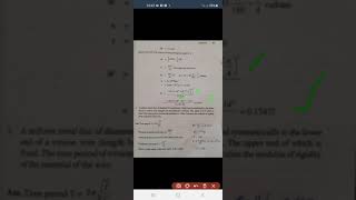 Torsion pendulum solved problems