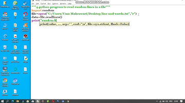 python program to read random lines in a file