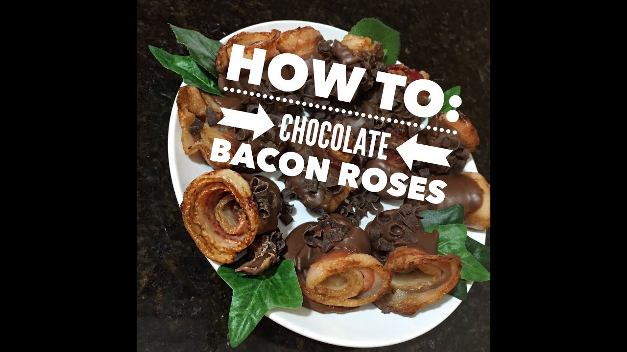 Chocolate dipped bacon roses bouquet | bacon, chocolate 