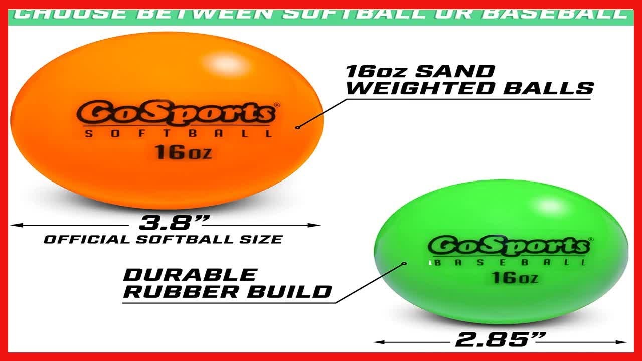 GoSports Weighted Training Balls Hitting & Pitching Training for All