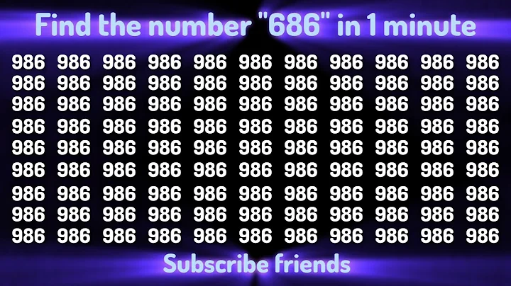HOW FAST YOU CAN FIND NUMBER "686" IN ONE MINUTES|| EYE TEST ||CHALLANGE😎 COMMENT