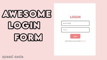 Login Form - HTML & CSS | Speed Code