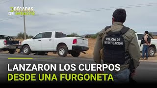 Nueve cuerpos con narcomensajes son lanzados a una vía en México: todo quedó captado en video