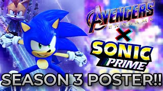 Avengers Endgame style Sonic Prime season 3 custom poster!!