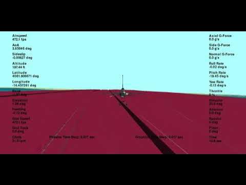 Testing F16 Landing in Python Flight Simulator - YouTube