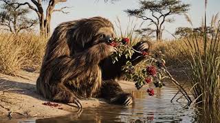 The struggle for fruit between humans and animals #stoneage #survival