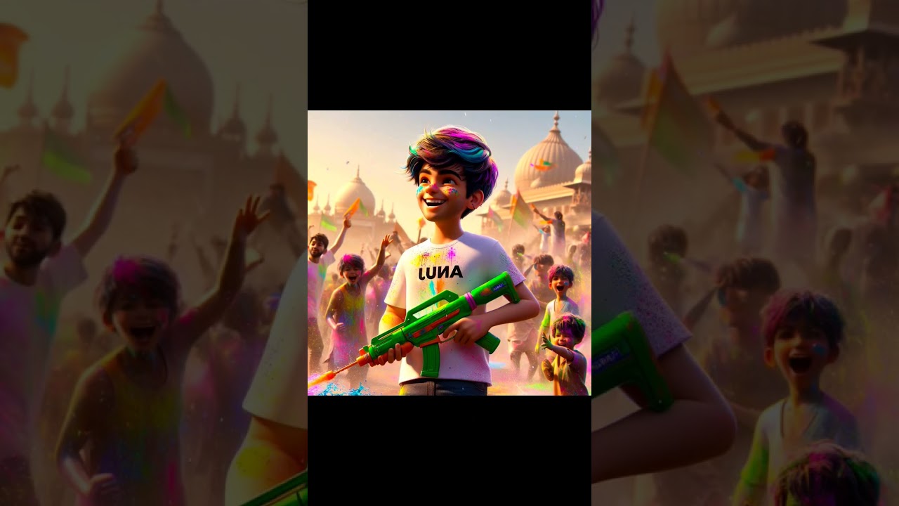 Holi Status ||3D Anuj Name video || HAPPY Holi Day 