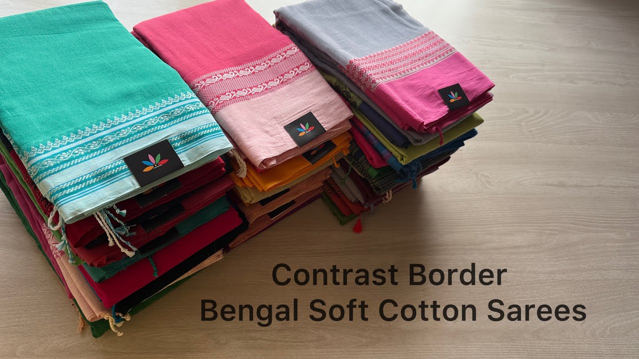 Мягкие хлопковые сари ручной работы из Бенгалии | Купить на www.fabk.in | WhatsApp: 7338872202 #f...