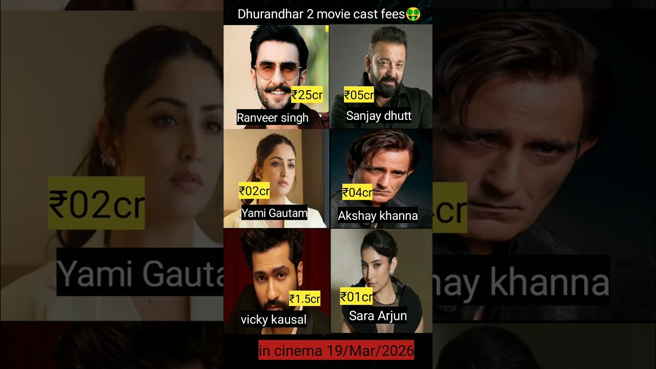 Dhurandhar 2 movie cast fees🤑
