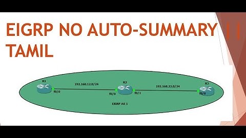 EIGRP No AUTO-SUMMARY || [TAMIL]