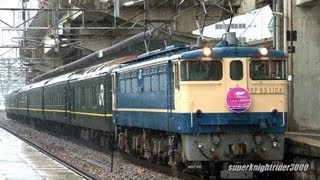 JR西日本 EF65 1124号機+トワイライトエクスプレス24系6B 横川駅通過 2013.9