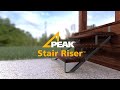 Peak stair riser installation