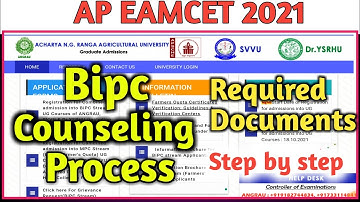 Ap eamcet  2021 detailed counseling for bipc|ap eamcet counselling dates 2021