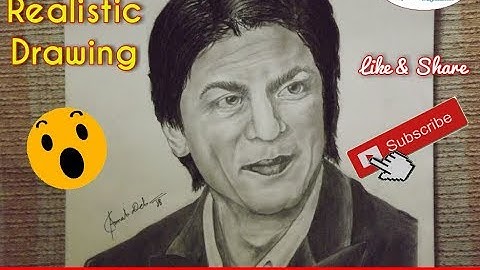 ||Shahrukh Khan❤||Realistic Sketch By-Arnab Deb||Time lapse video||