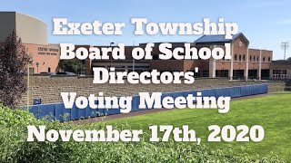 Exeter Township Board of School Directors' Meeting