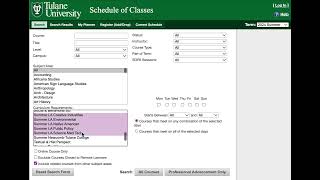 Registering for Tulane School of Liberal Arts 2024 Summer Courses: How-To