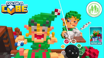 Color-A-Cube | Intro, Speed-Coloring and Festive Tunes | Merry VR Christmas, Everyone!