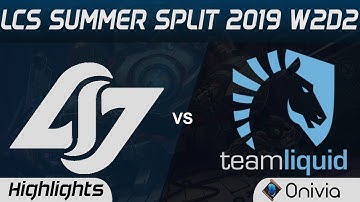 CLG vs TL Highlights LCS Summer 2019 W2D2 Counter Logic Gaming vs Team Liquid LCS Highlights by Oniv