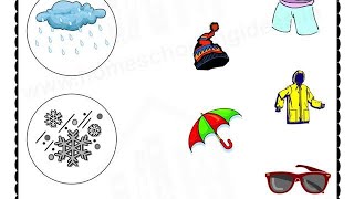 Weather worksheets for kids by www.homeschoolingideas.in