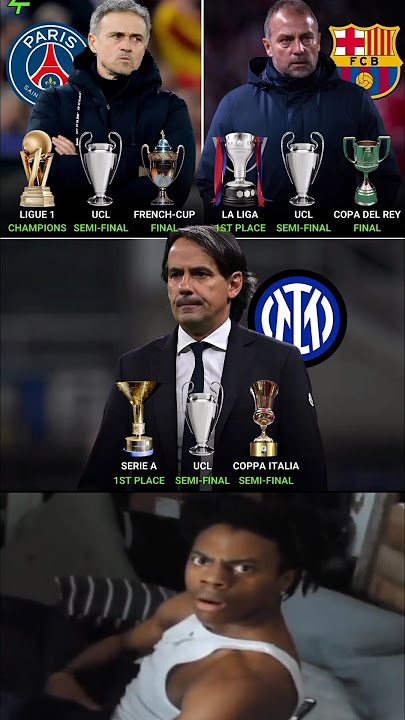 Barcelona, Inter and PSG still have a chance on winning a treble this season #treble