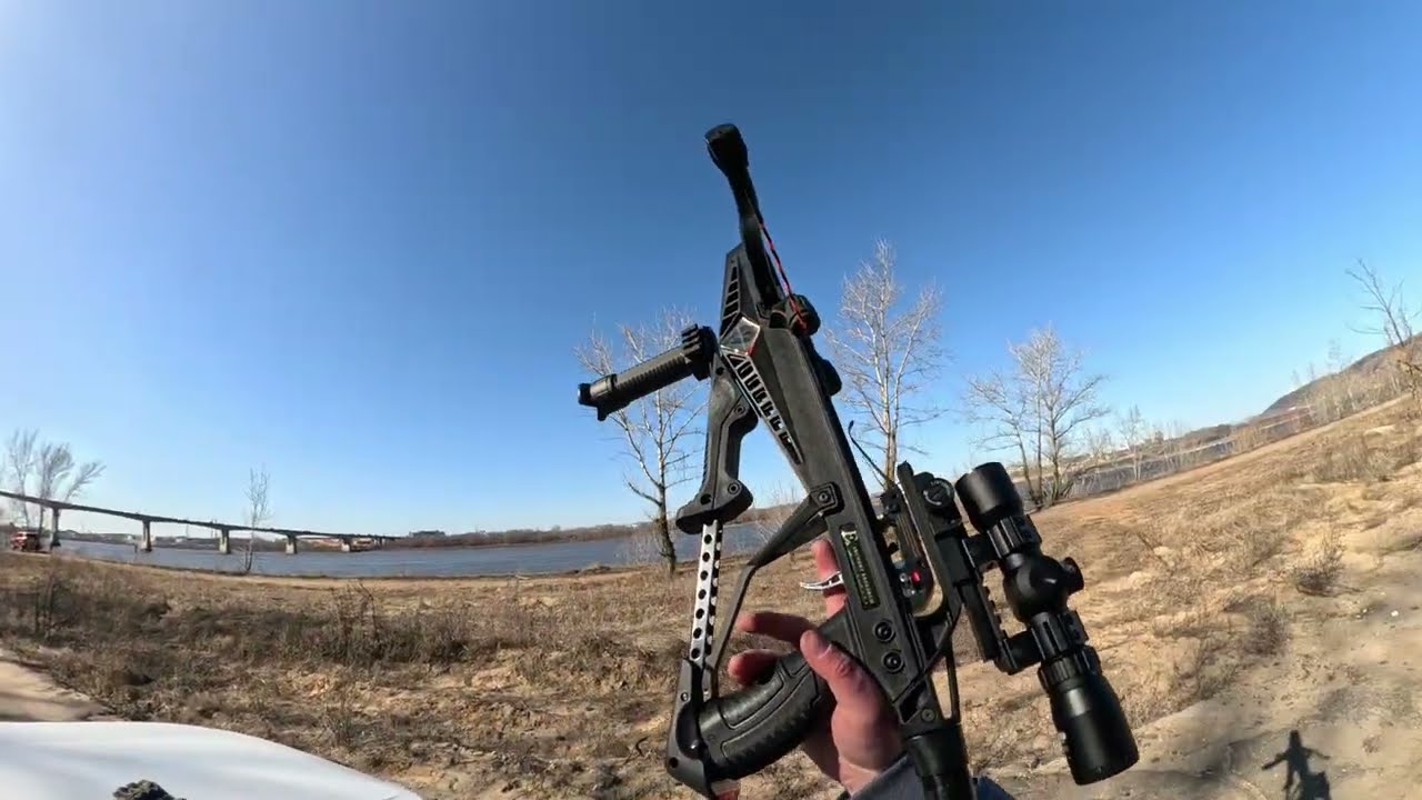70 метров из Арбалета пистолета Cobra r9. Арбалет для охоты и развлечения Кобра р9.