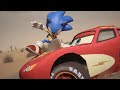 Sonic vs lightning mcqueen sonic the hedgehog vs cars  epic 3d animation