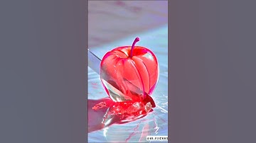 Crystal Apple 🍎✨ | Stunning AI Glass Art | #Shorts
