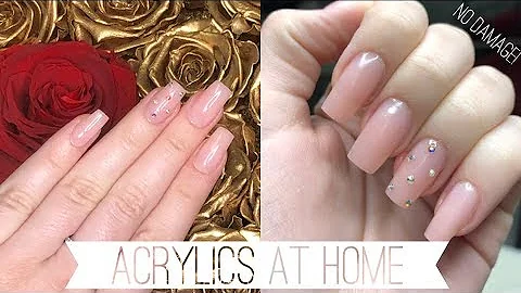 Acrylic nails at home | *NO DAMAGE*