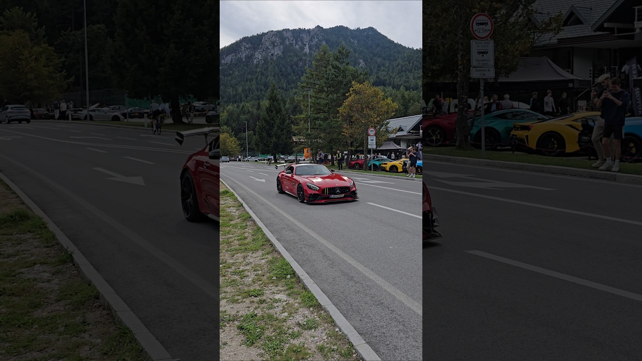 Тюнингованный AMG GTR покидает встречу🔥