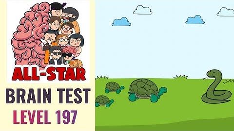 Brain Test All Star Level 197 | Help the tortoise to defeat the snake | Walkthrough