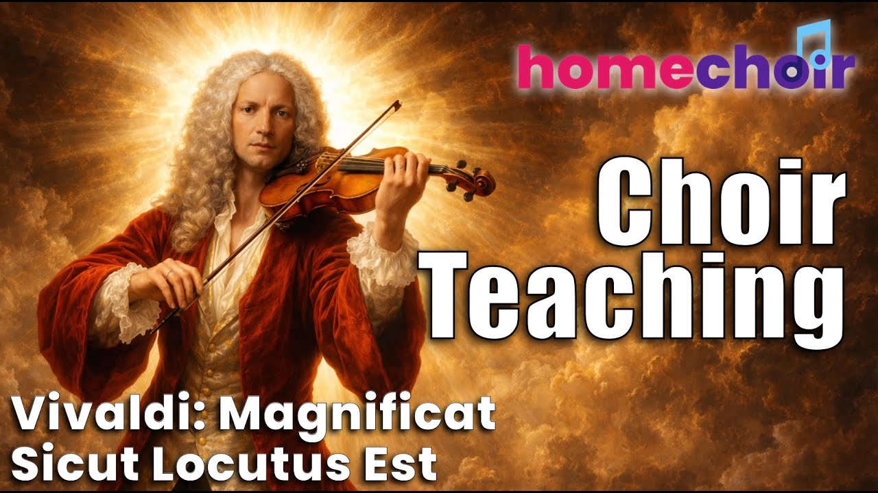 Learn Sicut Locutus from Vivaldi Magnificat SAB choral work, audition aid