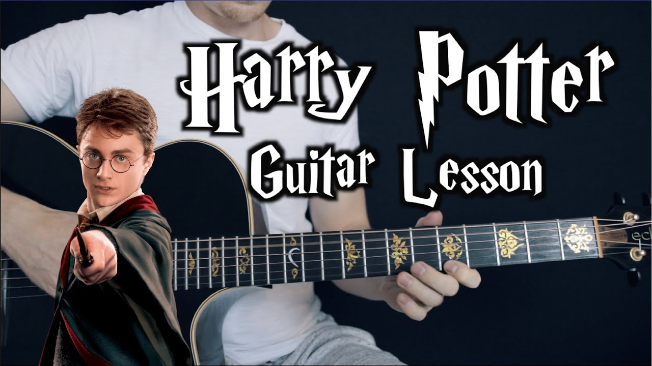 Harry Potter Guitar Lesson (Hedwig's Theme) Finger-Style, TAB + Play-Along  - YouTube