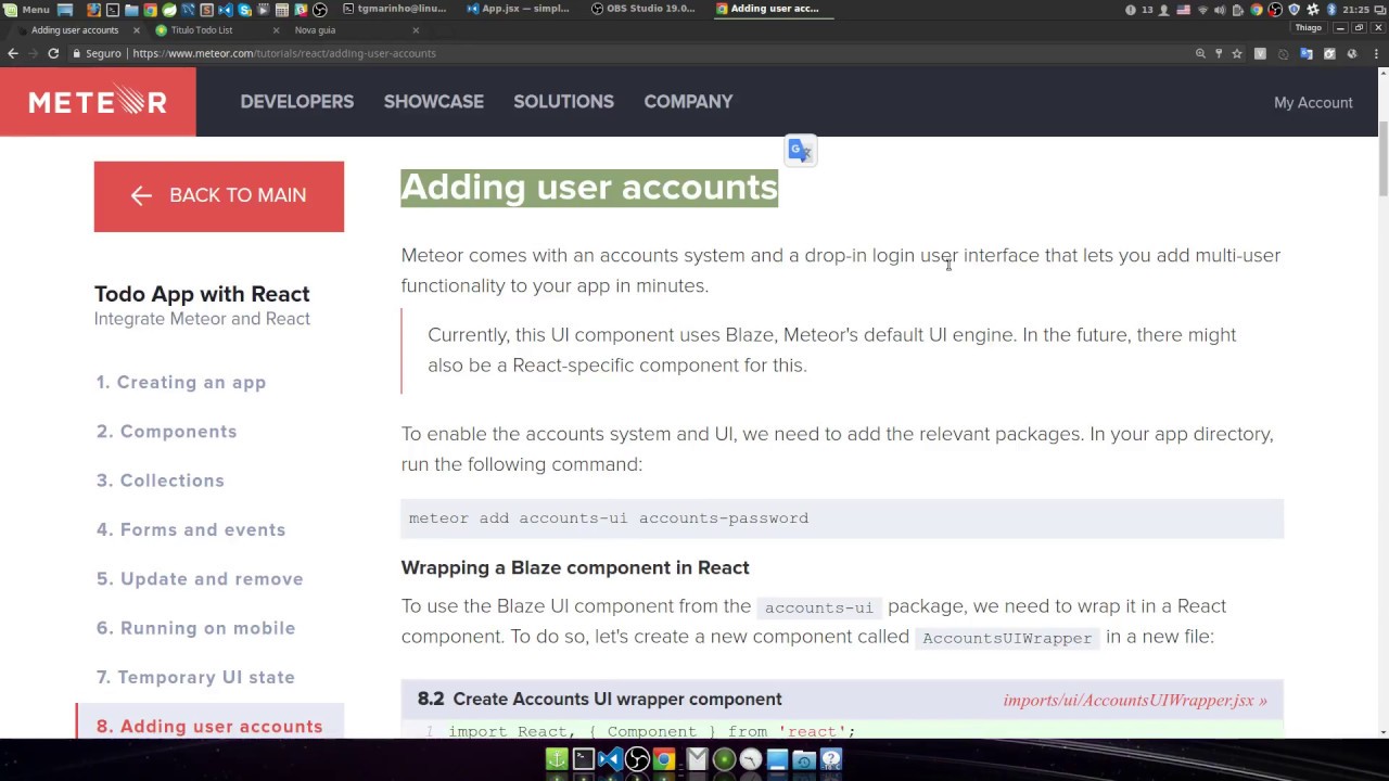 PARTE 8 - (Add conta de usuário) #CodeFTW Meteor c/ React Tutorial ...