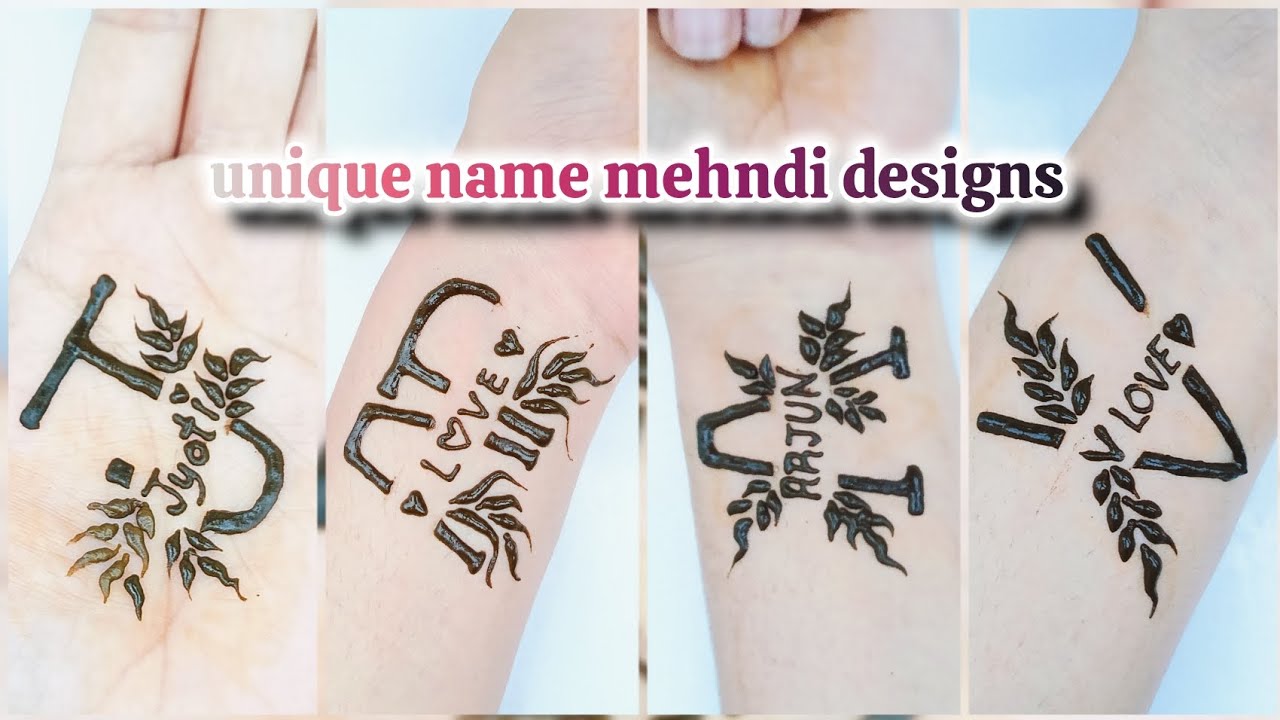 Easy Simple Name Design easy and quick mehndi designs| simple name design| #mehndi #unique # ...