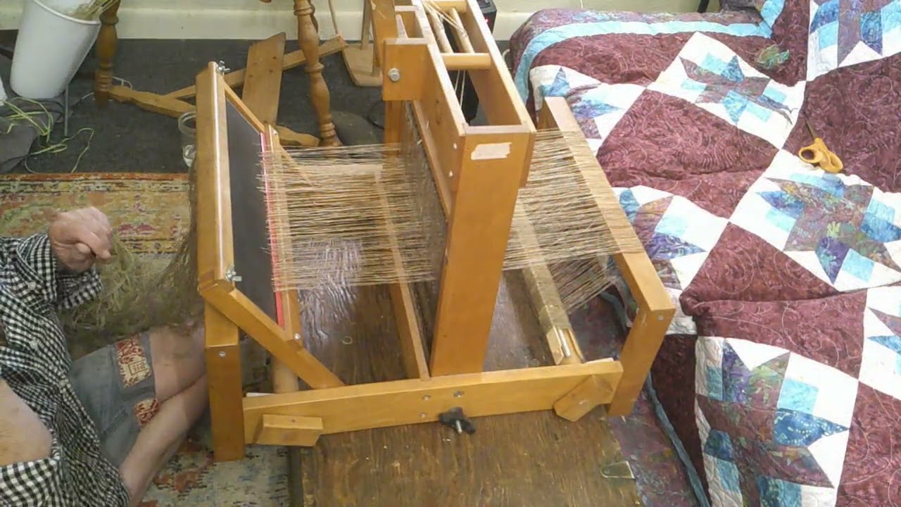 Warping my table loom