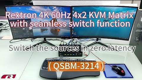 4×2 4K 60Hz HDMI 2.0 KVM Matrix with seamless switching and mouse roaming function.( QSBM-3214 )