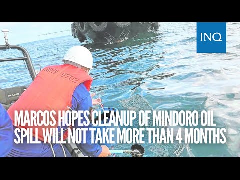 Marcos hopes cleanup of Mindoro oil spill will not take more than 4 months