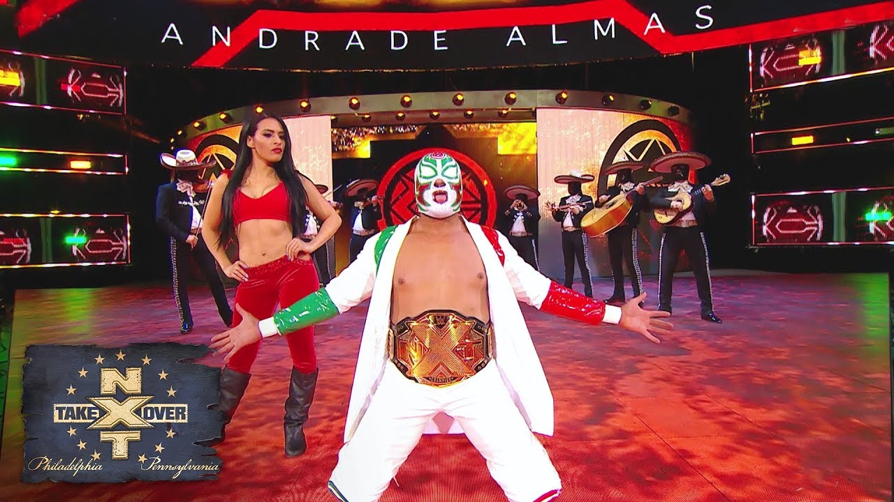 Masked mariachi band plays Andrade "Cien" Almas to the ring: NXT TakeOver: Philadelphia