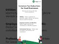 Common Tax Deductions for Small Businesses