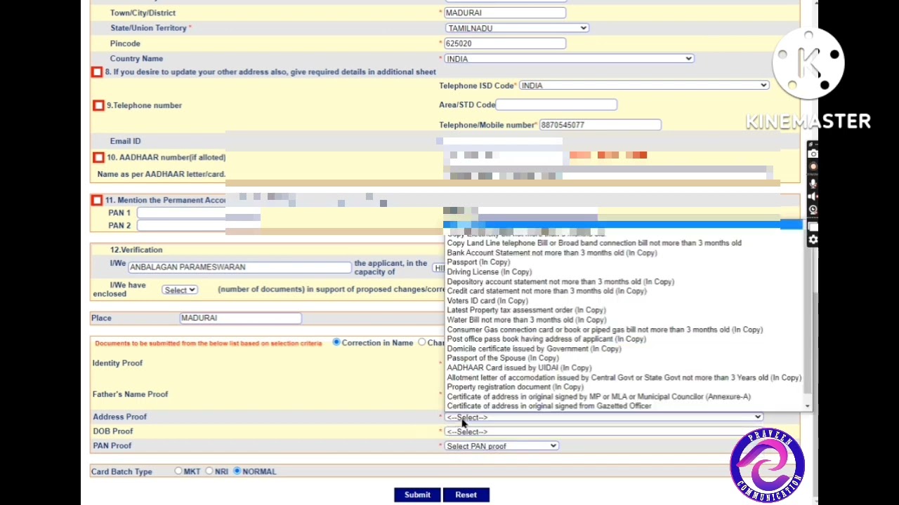 How to apply Correction pan card in Uti psa login - YouTube