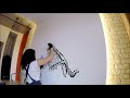 Graphics on the wall. Bird skeleton  brend.mira