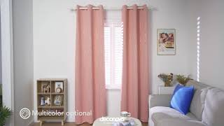 Deconovo Curtains for Living Room 84 Inch Long - Grey and Gold Curtains with Pattern,Window Curtains