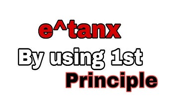 Derivatives Class 12 By Using 1st Principle Of Exploitation Function e^tanx