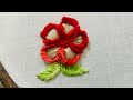 3D Flower Embroidery for Fabric Decoration #embroidery #diyembroidery #handembroidery #diy